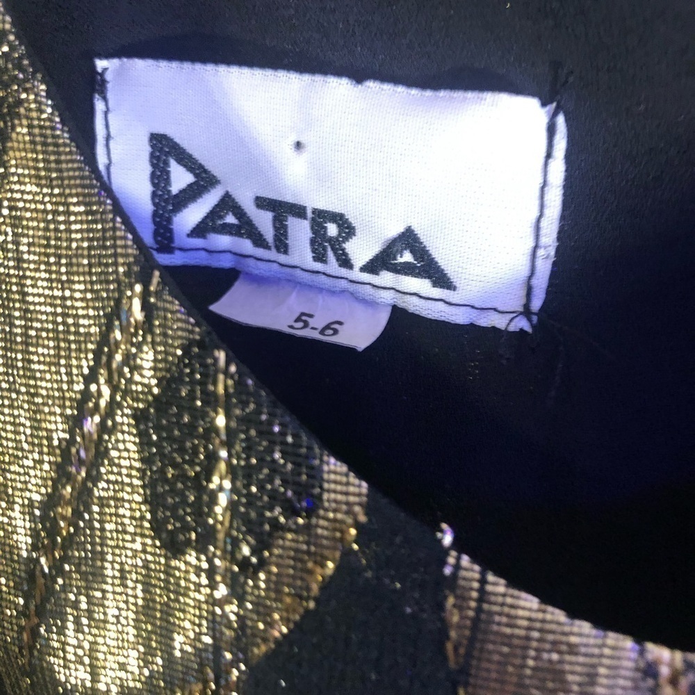 Vintage Patra Black Chiffon Dress Size 5/6 - Picture 7 of 7
